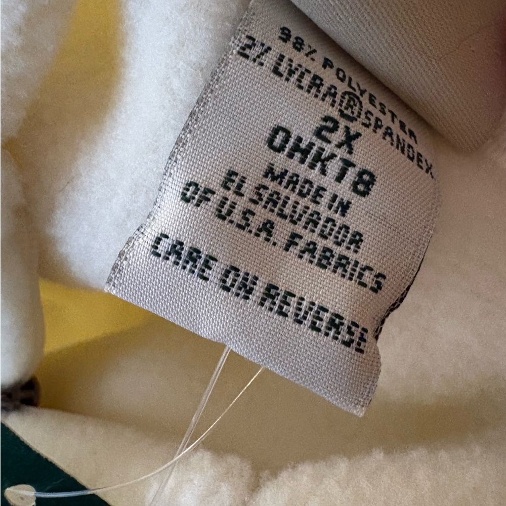 NWT Women's L.L. Bean Hooded Fleece Jacket. Ivory Cream. Size 2X - Picture 6 of 6